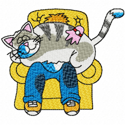 Cats Embroidery Design 8 Cats Embroidery Design 8